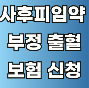 사후 피임약 부정 출혈 보험
