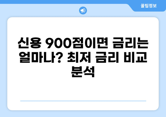 신용점수 900점, 대출 한도는 얼마나? | 최대 한도 알아보기, 금리 비교, 대출 조건 확인