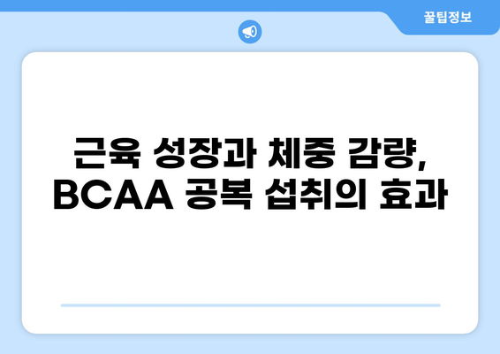 BCAA 공복 섭취, 운동 효과를 극대화하는 최적의 방법 | BCAA, 공복 섭취, 운동 효과, 근육 성장, 체중 감량