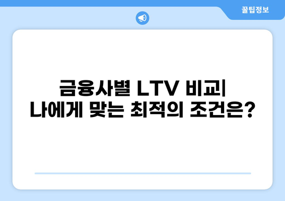 주택담보대출 LTV 한도 알아보기| 지역별, 금융사별 최신 정보 비교 | 부동산, 주택담보대출, 대출금리