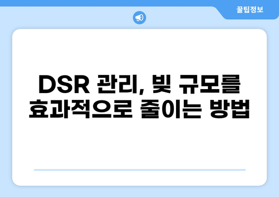대출 DSR 계산 및 관리 가이드| 나에게 맞는 대출 한도 확인 | DSR, 대출, 금리, 부채, 관리, 계산