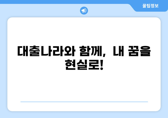 대출나라 이용 가이드|  내게 맞는 대출 상품 찾기 | 대출 비교, 금리, 한도, 조건