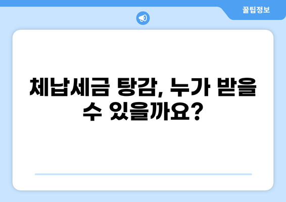 체납세금 탕감 신청, 이렇게 하면 됩니다! | 체납세금, 탕감 조건, 신청 방법, 꿀팁