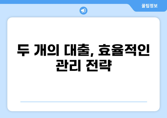 대출 2개, 이젠 똑똑하게 관리하세요! | 대출 관리 꿀팁, 부채 관리, 금융 상담