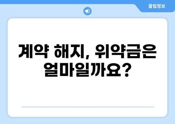 대출 철회 시 발생하는 불이익, 꼼꼼히 확인하세요! | 대출 취소, 계약 해지, 위약금, 손해 배상
