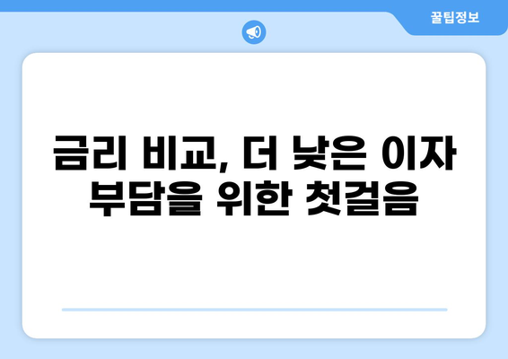 대출 차입, 나에게 맞는 최적의 조건 찾기 | 금리 비교, 한도 계산, 신용등급, 대출 상품 비교
