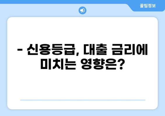 나에게 맞는 대출, 어떻게 찾아야 할까요? | 대출 비교, 신용등급, 금리, 한도, 조건, 추천