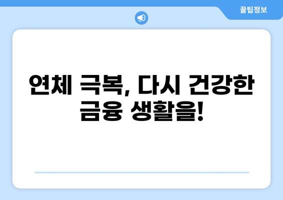 대출 연체, 이제 걱정하지 마세요! 해결 방법 총정리 | 연체, 대출, 금융, 상환, 정보