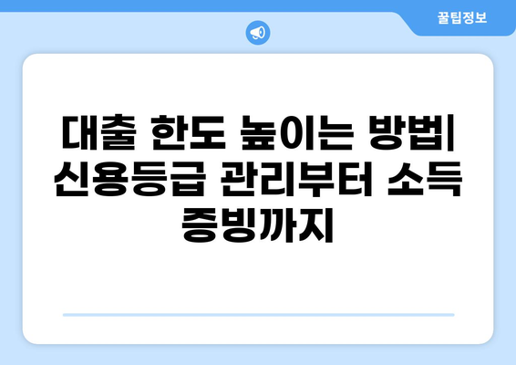 나에게 맞는 대출 한도는 얼마일까? | 대출 한도 조회, 신용등급, 한도 계산, 대출 상품 비교