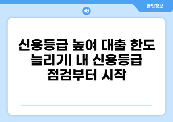 대출 한도 최대화 전략| 나에게 맞는 대출 많이 받는 방법 | 신용등급, 대출 조건, 금리 비교, 전문가 팁