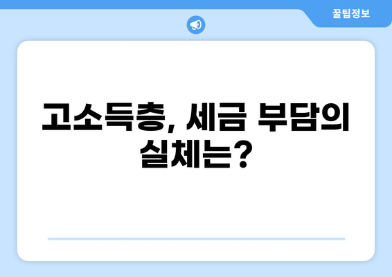 세금 80% 납부, 누가 얼마나? | 세금 부담, 고소득층, 부의 불평등