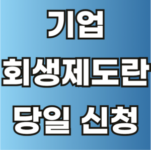 기업 회생제도 절차