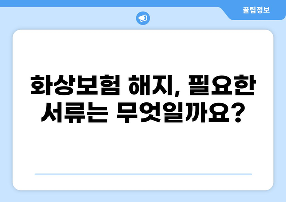 화상보험 해지, 이렇게 하면 됩니다| 단계별 안내 | 화상보험 해지, 해지 방법, 보험금 환급