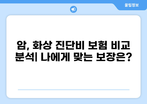 심장 질환 진단비 보장, 제대로 알고 준비하세요| 암, 화상 진단비까지 비교 분석 | 심장 질환, 진단비 보험, 보장 범위, 비교 가이드