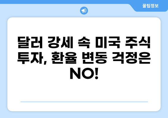 미국 ETF 환노출형 헷지 전략| 달러 강세 속 안전 투자 | 환율 변동, 헷지, 투자 전략, ETF, 미국 주식