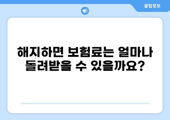 화상보험 해지, 보험료 환급은 어떻게? | 해지 절차, 환급 옵션, 주의 사항 정리
