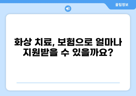 화상 치료비 & 고액 요양| 보험 활용 & 재정 지원 안내 | 화상, 보험, 재정, 요양, 지원