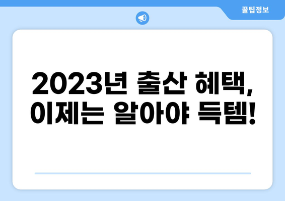 2023년 꼭 알아야 할 출산 혜택 5가지| 출산장려금, 부모급여, 아동수당 등 총정리 | 출산 지원, 육아 지원, 정부 지원, 출산 꿀팁