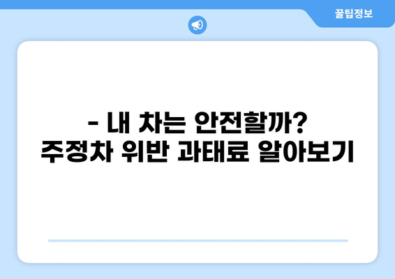 불법 주차 신고, 이제 앱으로 간편하게! | 주정차 위반 신고 앱 사용 가이드 | 과태료 정보
