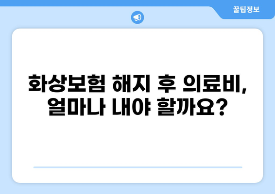 화상보험 해지 후 의료비 분담, 궁금한 점 해결! | 보험 해지, 의료비, 분담, 팁, 가이드