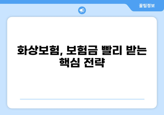 화상보험, 빠르게 지급받는 핵심 전략 5가지 | 보험금 지급 기한, 청구 성공 노하우