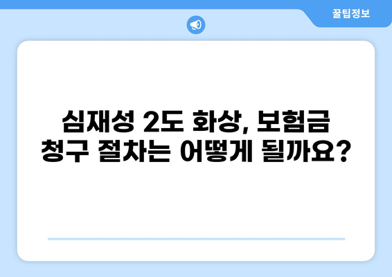 심재성 2도 화상, 화상보험 실비 얼마나 받을 수 있을까? | 화상보험, 실비 보상, 심재성 화상, 보험 비교 분석