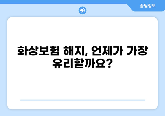 화상보험 해지 후 의료비 분담, 궁금한 점 해결! | 보험 해지, 의료비, 분담, 팁, 가이드