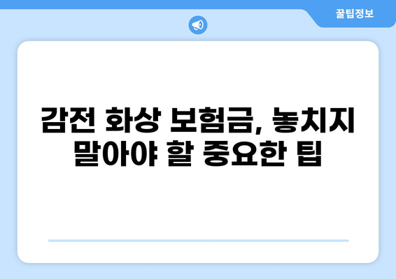 감전 화상 보험금| 성공 사례와 전문가가 알려주는 합의 전략 | 보험, 합의, 손해배상, 성공사례, 전문가 팁