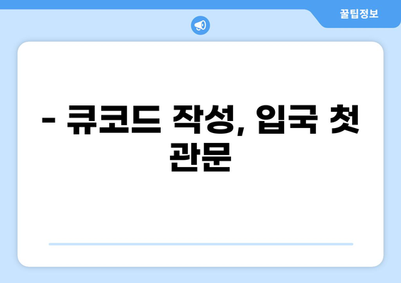 대한민국 입국| 큐코드 & 세관신고서 작성 완벽 가이드 | 입국 절차, 필수 정보, 주의사항