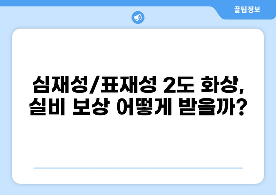 심재성/표재성 2도 화상, 실비 보상 기준과 흉터 문제| 궁금한 점 해결 | 화상, 실비보험, 흉터, 보상, 기준, 정보