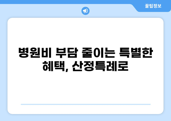 중증질환 본인일부부담금 산정특례제도 완벽 가이드 | 지원 대상, 절차, 혜택 총정리