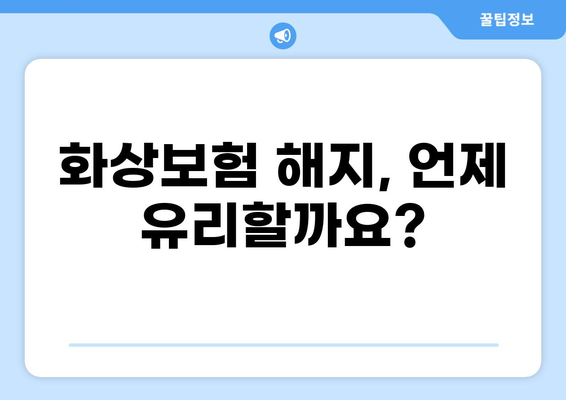 화상보험 해지, 꼭 알아야 할 5가지 유의 사항 | 보험 해지, 해지 환급금, 해지 방법, 주의 사항