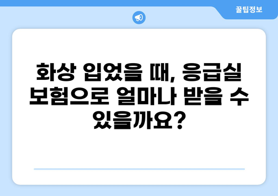 응급실보험, 화상진단비 제대로 보장받는 방법 | 화상, 진단비, 보험, 가이드, 비교