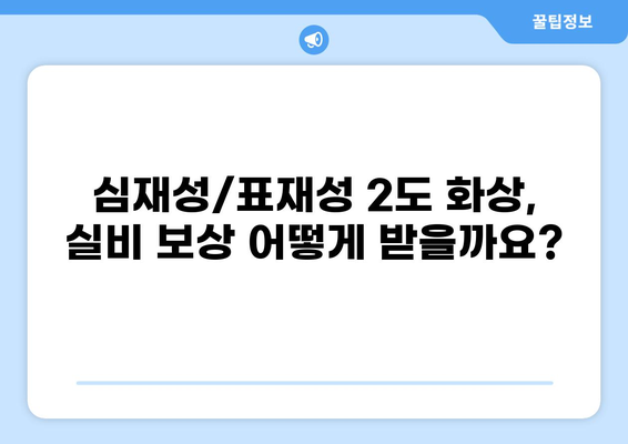 심재성/표재성 2도 화상, 실비 보상 기준과 흉터 관리 | 화상, 실비보험, 흉터 치료, 보상 범위, 손해율