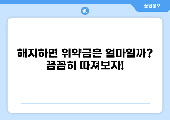 화상보험 해지, 꼭 알아야 할 추가 고려 사항 | 보험료 환급, 해지 위약금, 유의 사항