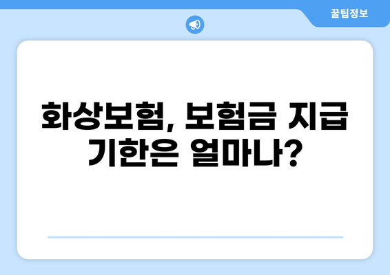 화상보험, 빠르게 지급받는 핵심 전략 5가지 | 보험금 지급 기한, 청구 성공 노하우