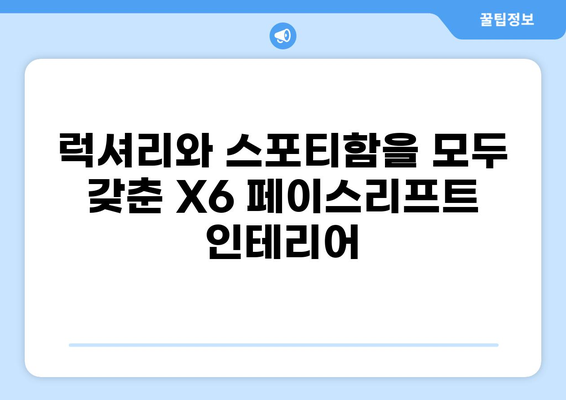 2024 BMW X6 페이스리프트| 디자인, 성능, 가격 총정리 | 신형 X6, BMW SUV, 페이스리프트, 출시 정보