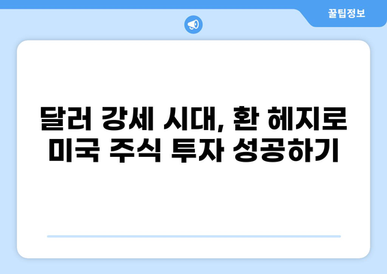 미국 ETF 환노출형 헷지 전략| 달러 강세 속 안전 투자 | 환율 변동, 헷지, 투자 전략, ETF, 미국 주식