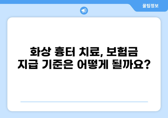 화상 흉터, 실비보험으로 어떻게 청구할까요? | 화상 흉터 관리, 실비보험 청구 가이드, 보험금 지급 기준