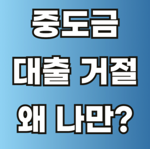 중도금 대출 거절 사유 서류 발급