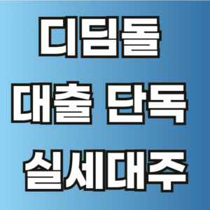 디딤돌 대출 단독 실세대주
